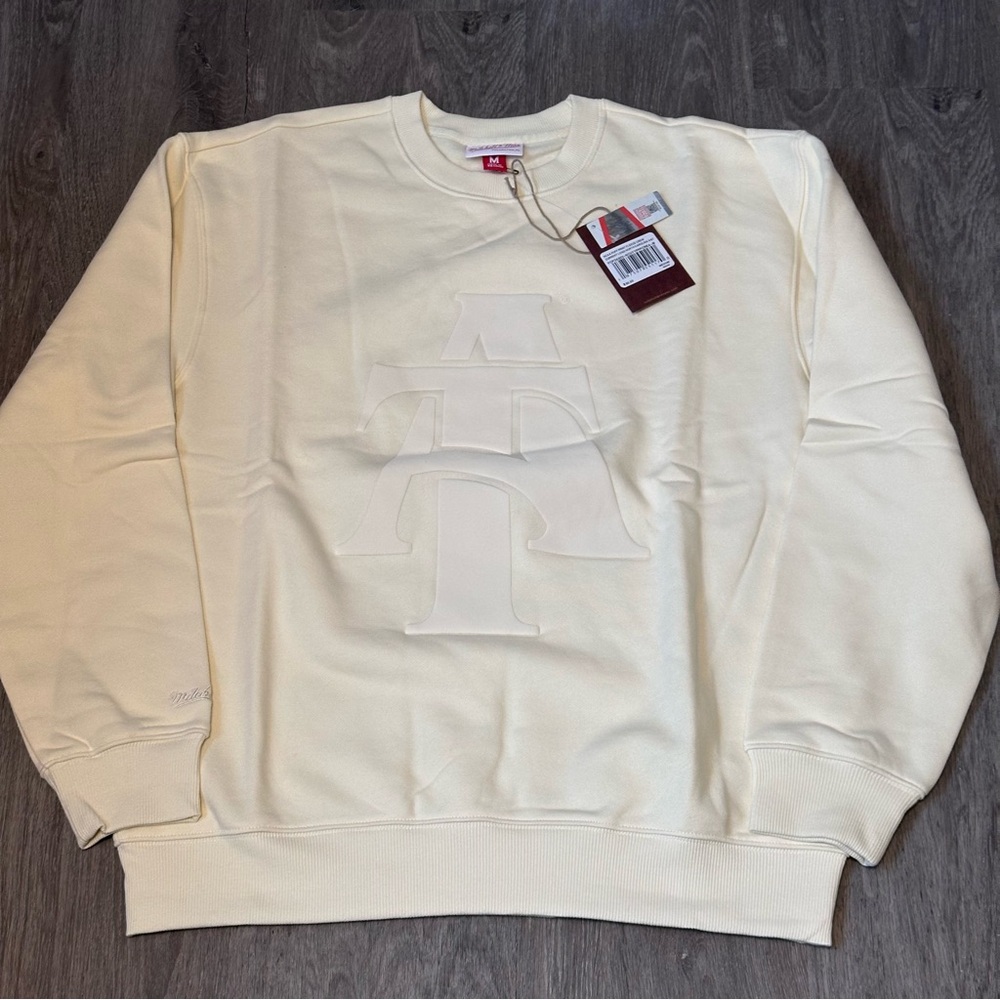 Mitchell & Ness | Cream NC A&T Puff Crewneck Sweatshirt | Size M - NWT!